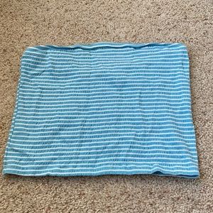 American Eagle Blue Striped Tube Top